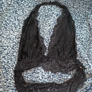 black bralette